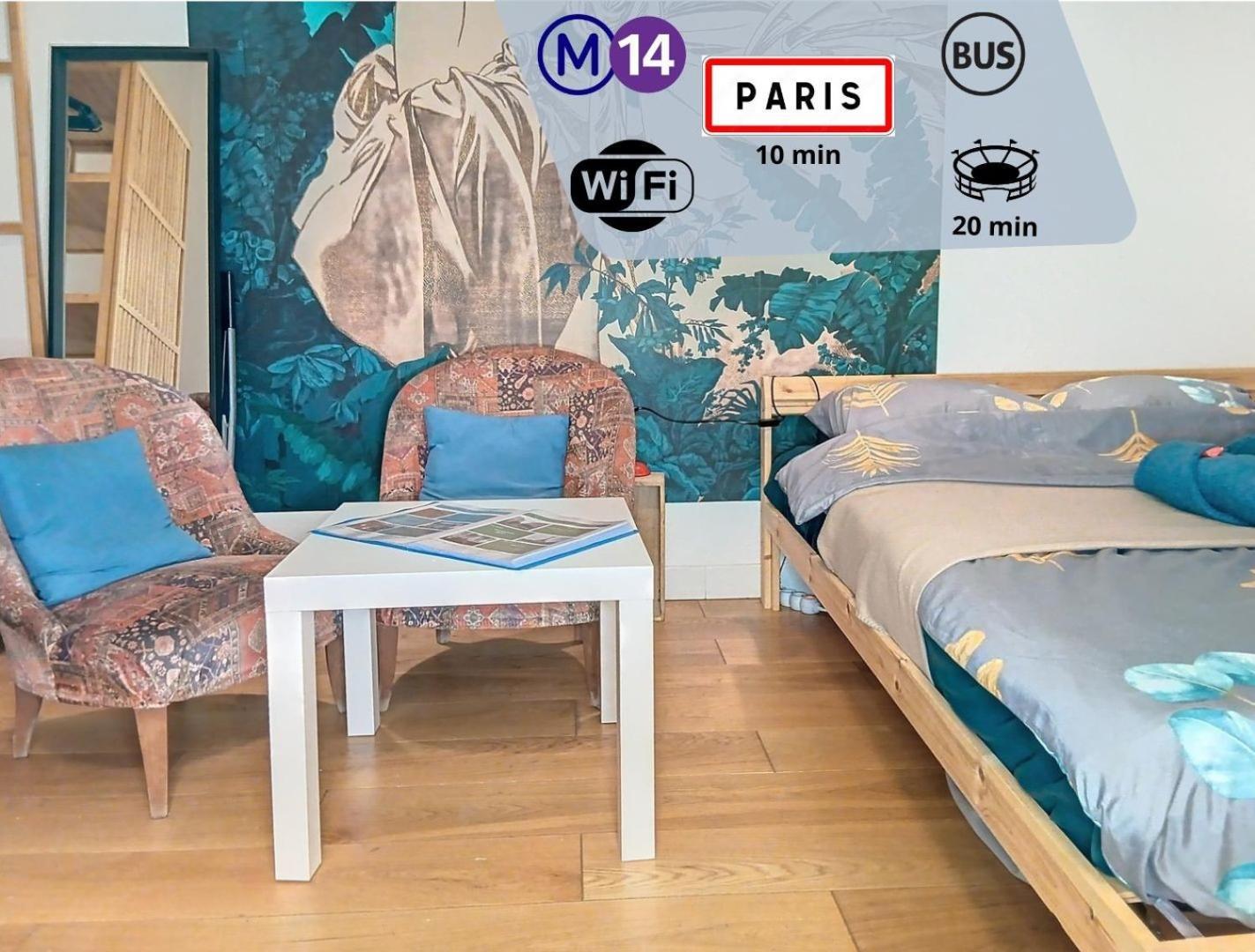 Le Chic Audonien - Cozy Nest Before Gates Of Paris - Access From Cdg & Orly Airports - Wi-Fi - Smart Tv Apartment Saint-Ouen  Exterior photo